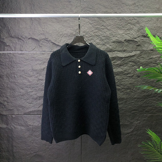 Polo Collar Knit Sweater