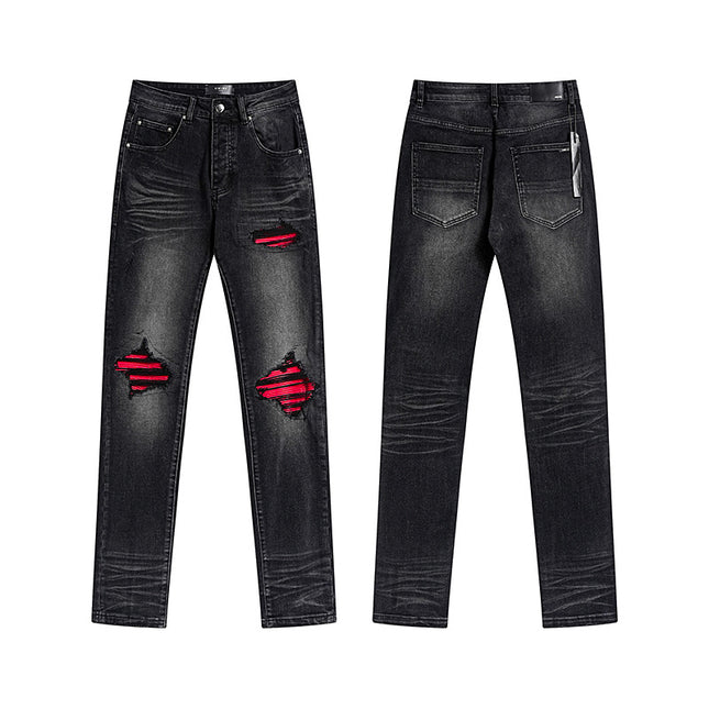 High Street Ripped Vintage Straight Jeans