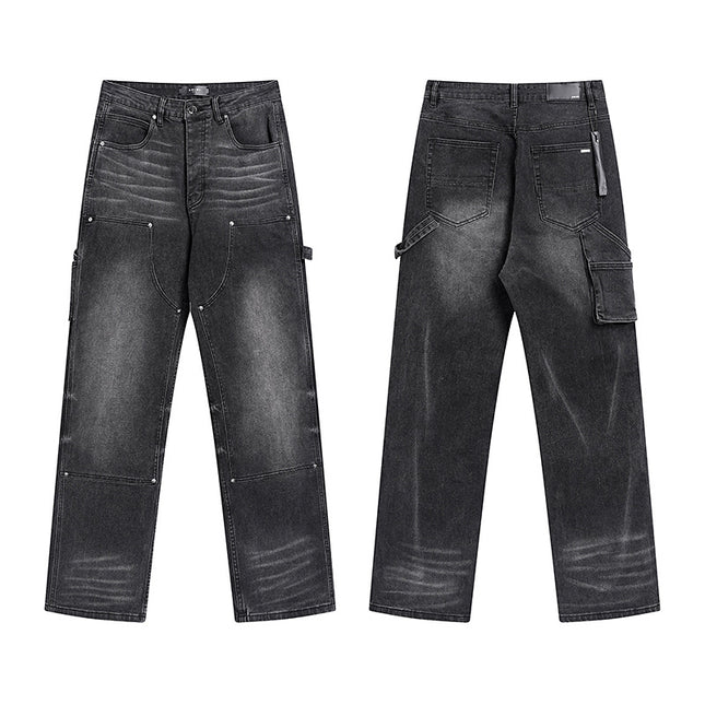 High Street Ripped Vintage Straight Jeans