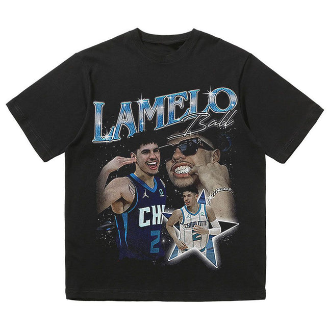 NBA Star Retro T-Shirt - Curry Kobe Morant Rose