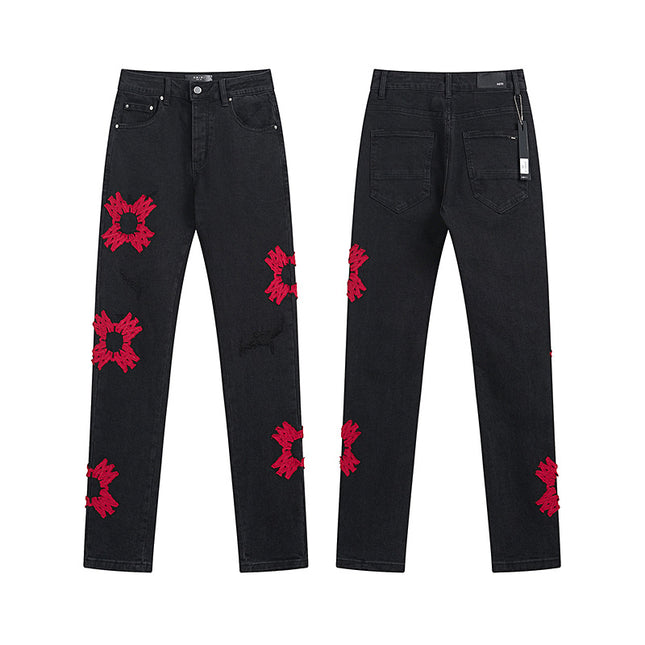 High Street Ripped Vintage Straight Jeans