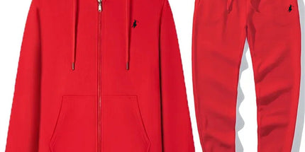 RL Pony Embroidered Zip Hoodie & Sweatpants Set