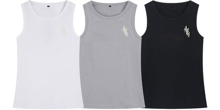 AM Embroidery Casual Sports Vest Unisex