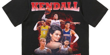 NBA Star Retro T-Shirt - Curry Kobe Morant Rose