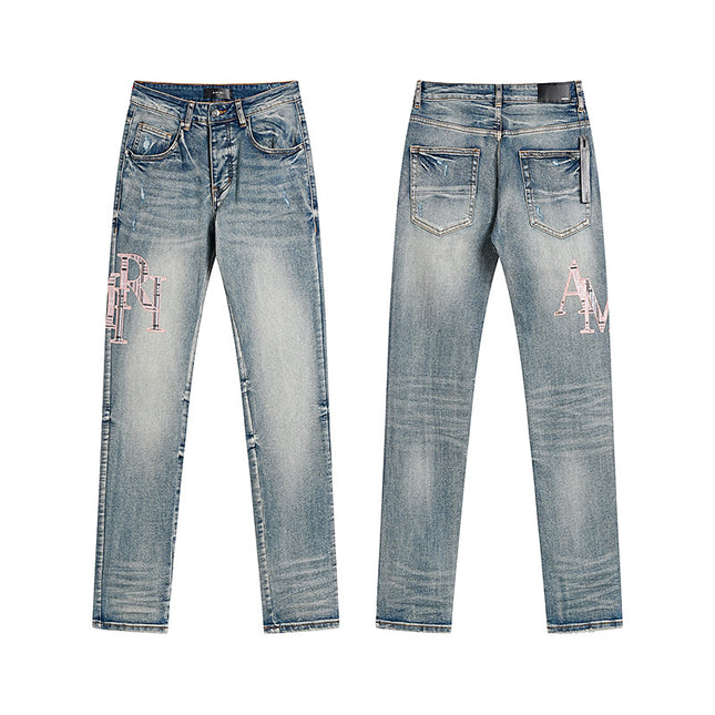 High Street Ripped Vintage Straight Jeans