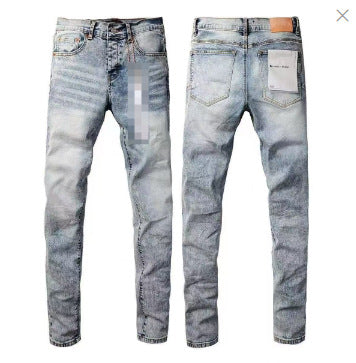 vintage hole slim stretch jeans
