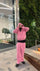 M / Pink top embroidery (002 with hat cord)