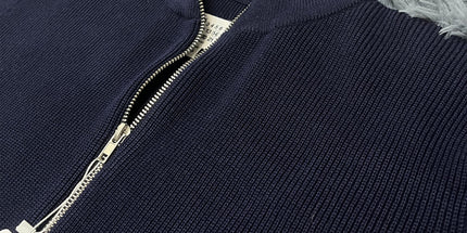 Zip Collar Knit Sweater