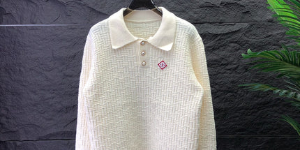 Polo Collar Knit Sweater