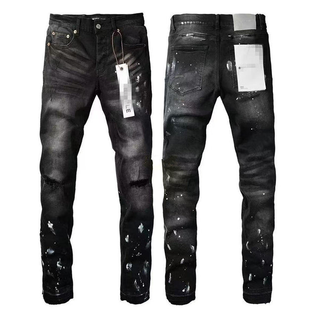 vintage hole slim stretch jeans