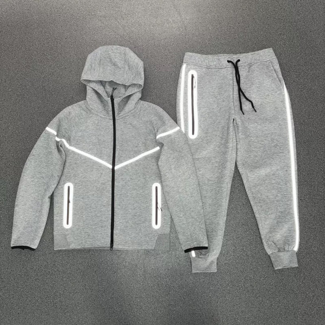 hooded tech fleece zipper suit