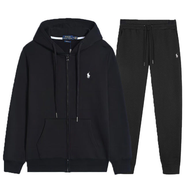 RL Pony Embroidered Zip Hoodie & Sweatpants Set