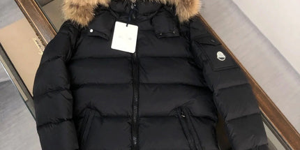 Unisex Fur Collar Hooded Winter Coat