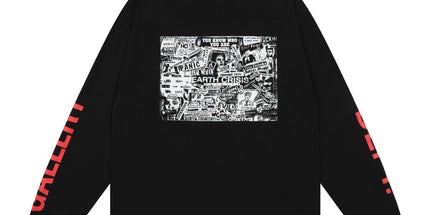 GALLERY DEPT Cotton Loose Long Sleeve Letter Tee