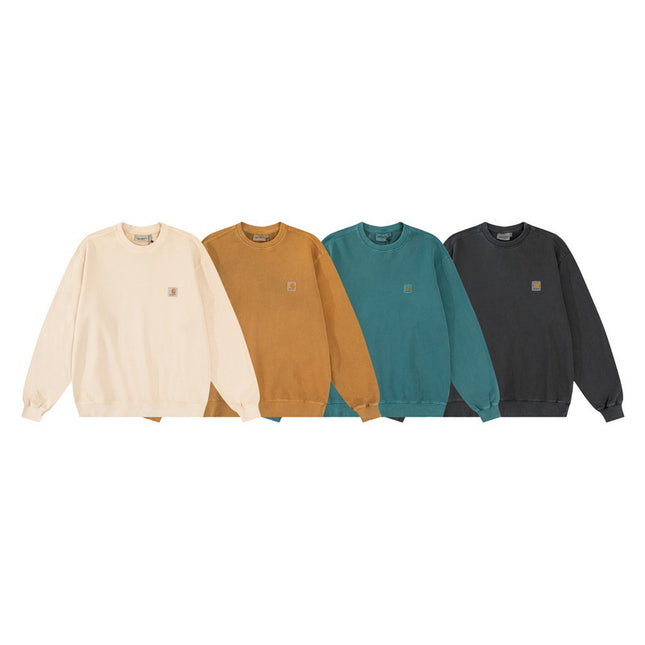 Retro Loose Crew Neck Sweatshirt for Couples