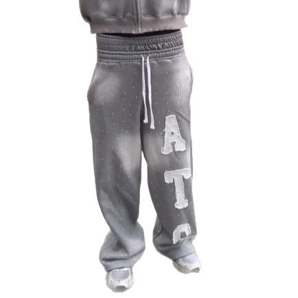 zipper hooded tracksuit