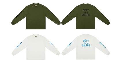 GALLERY DEPT Cotton Loose Long Sleeve Letter Tee