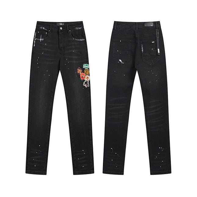High Street Ripped Vintage Straight Jeans