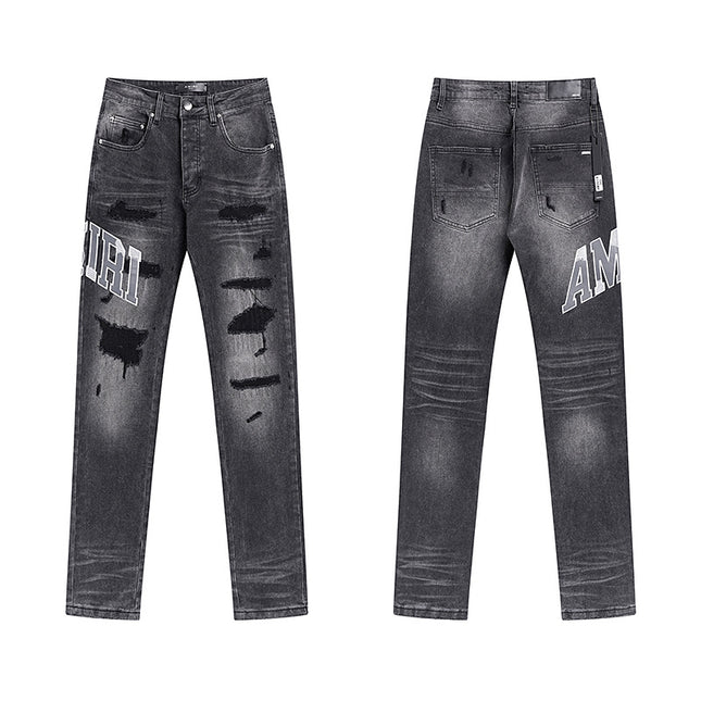 High Street Ripped Vintage Straight Jeans