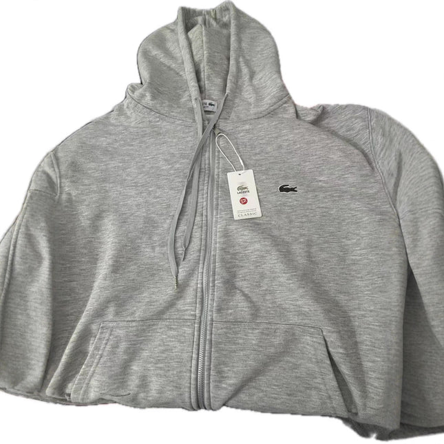 Check Pattern Hooded Zip Pullover
