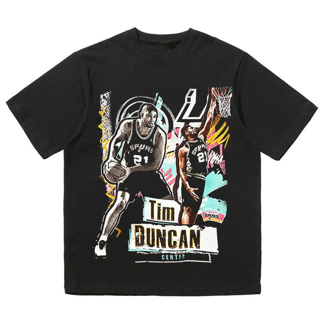 NBA Star Retro T-Shirt - Curry Kobe Morant Rose