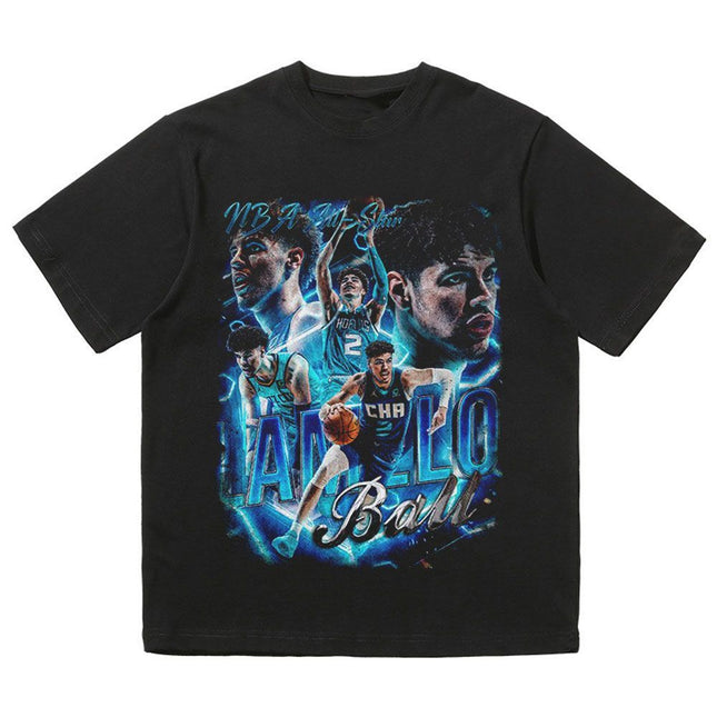 NBA Star Retro T-Shirt - Curry Kobe Morant Rose