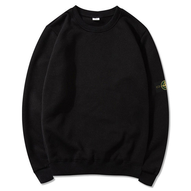 STON Stone Hooded Sweatshirt Badge Crewneck