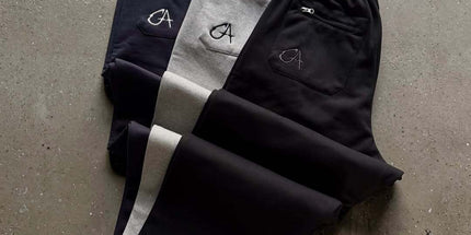 Double Waist Embroidery Folding Sweatpants for Couples