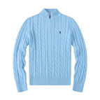 6009 half-zip sky blue