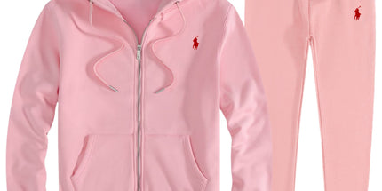 RL Pony Embroidered Zip Hoodie & Sweatpants Set