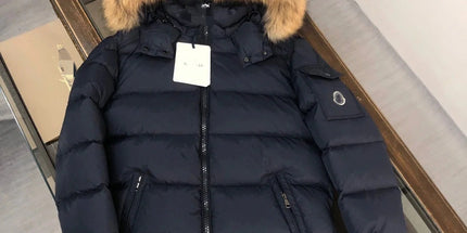 Unisex Fur Collar Hooded Winter Coat
