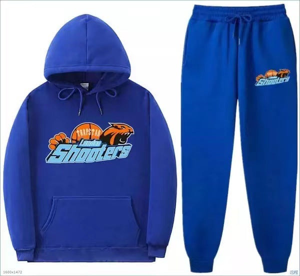 Unisex Trendy Hooded Fleece Sweatshirt Sports Suit