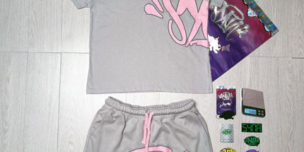 High Quality Syna Hip Hop Foam Print T-Shirt Set
