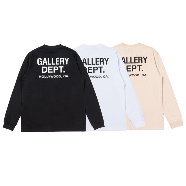 GALLERY DEPT Classic Letter Print Long Sleeve Tee