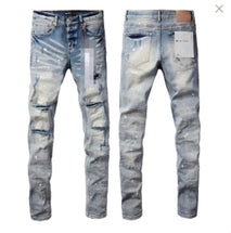 vintage hole slim stretch jeans