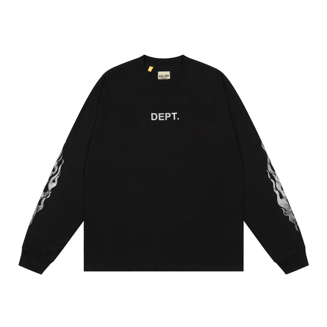 GALLERY DEPT Cotton Loose Long Sleeve Letter Tee