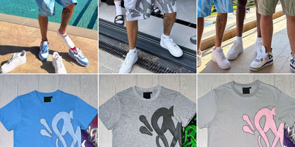 High Quality Syna Hip Hop Foam Print T-Shirt Set