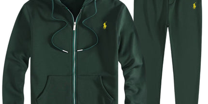 RL Pony Embroidered Zip Hoodie & Sweatpants Set