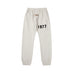 S / 2211 White gray pants flocked letters