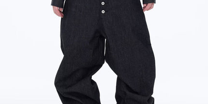 Black Wide-Leg Street Jeans