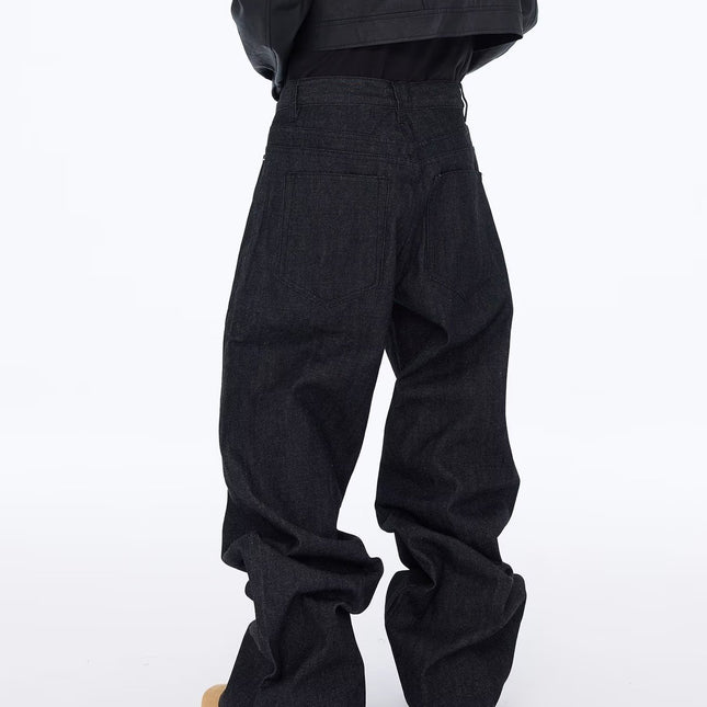 Black Wide-Leg Street Jeans