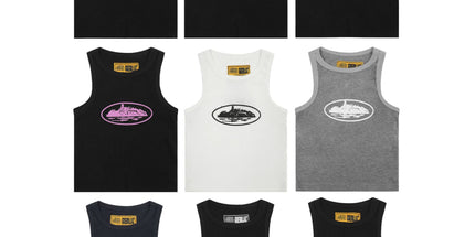 Basic LOGO Crew Neck Sleeveless Vest T-Shirt