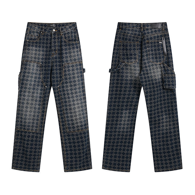 High Street Ripped Vintage Straight Jeans