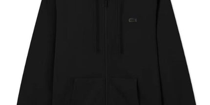 Red mouth embroidered hooded zip sweatshirt men's casual jacket
