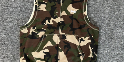 Streetwear Zipper Vest and Shorts Set