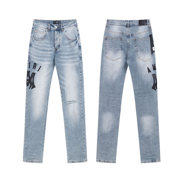 High Street Ripped Vintage Straight Jeans
