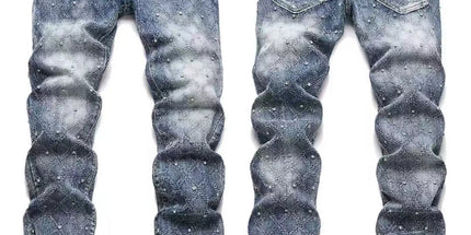 vintage hole slim stretch jeans