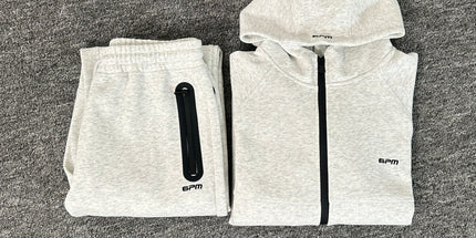 Velvet Hooded Tracksuit Set