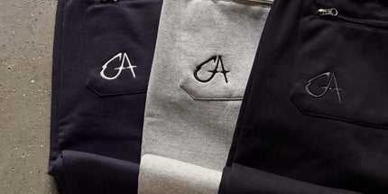 Double Waist Embroidery Folding Sweatpants for Couples