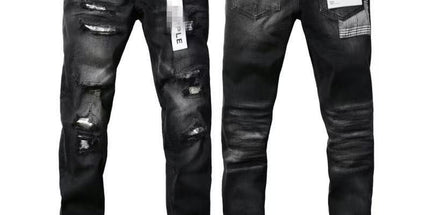 vintage hole slim stretch jeans